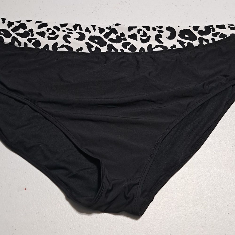 Mynah black swim bottoms size 22W NWT